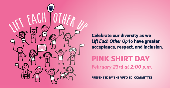 Our 5th Annual Pink Shirt Day Celebration | VPFO | UBC